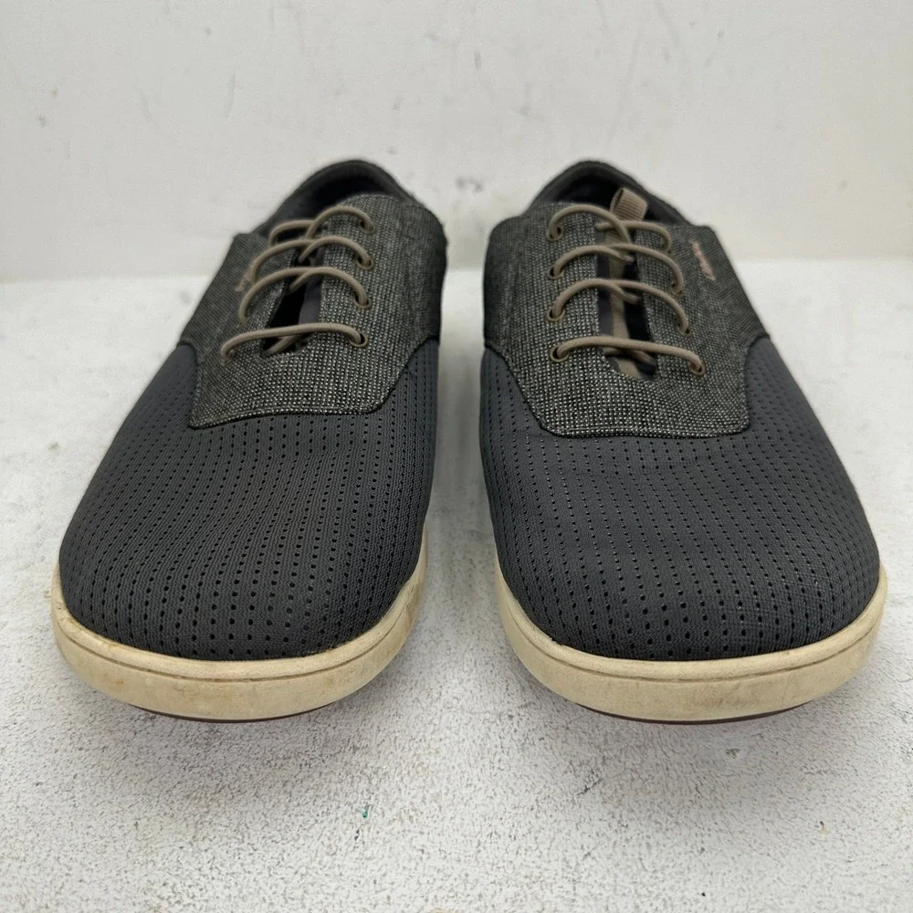 OluKai Nohea Moku Men's Size 10.5 Gray Black Mesh Boat Shoes Sneakers
